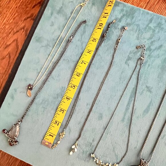 Michael Michaud Botanical Necklace - 16"-17" - Brass / Pink Pearl Pendant - EUC - Picture 6 of 6